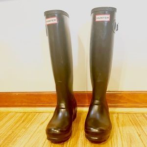 Tall Black Hunter Boots size 5